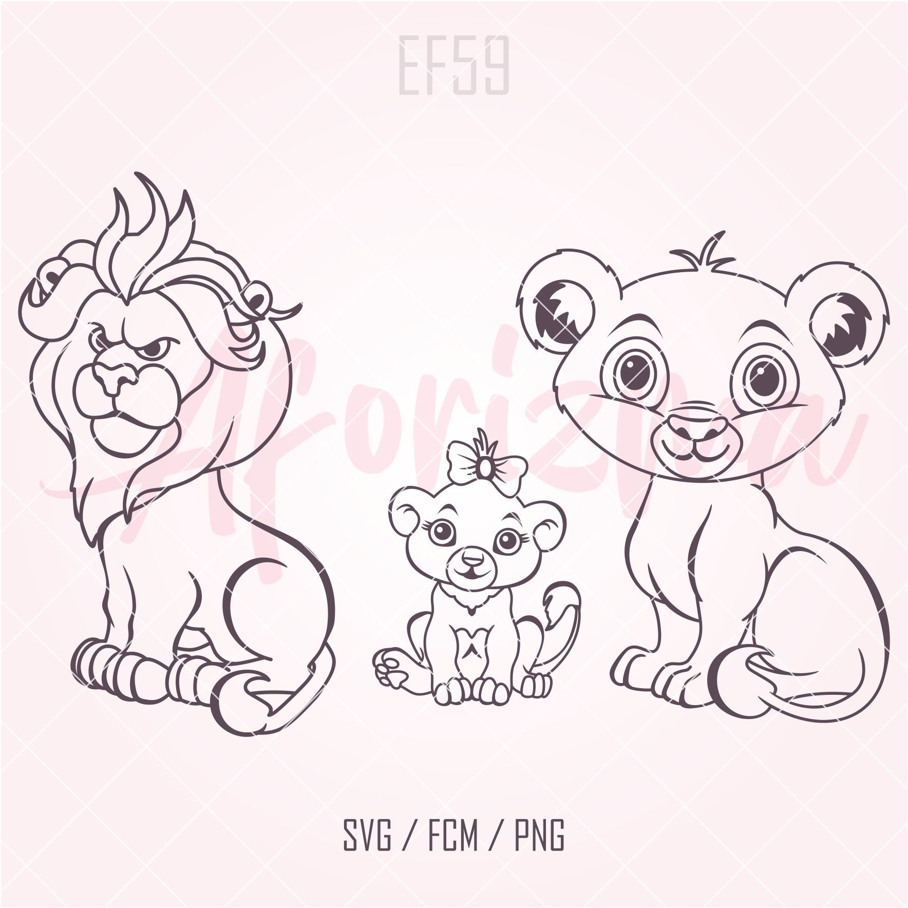 (EF59) Семья львов