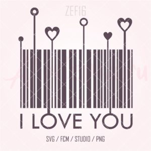 (ZEF16) штрихкод I LOVE YOU