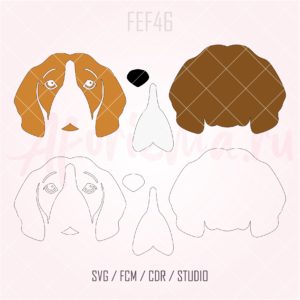 (FEF46) Заготовка для тиснения Собака (2)