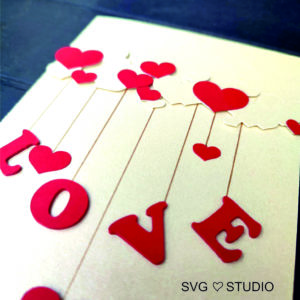 открытка LOVE обьемные буквы3
